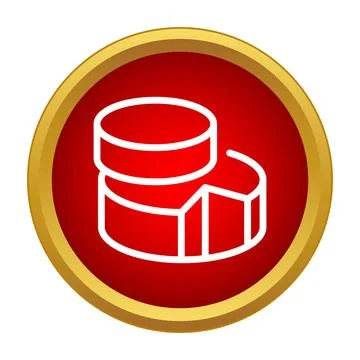 Database server icon showing data storage concept Illustrazione stock