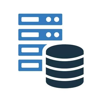 Database, server icon. Simple editable vector graphics. Stock Illustration