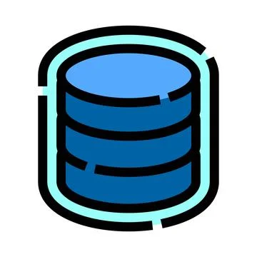 Database server icon storing digital information concept Stock-Illustration