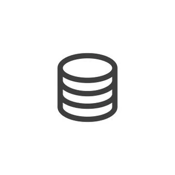 Database, Server Isolated Flat Web Mobile Icon, Stock vector illustration 스톡 일러스트