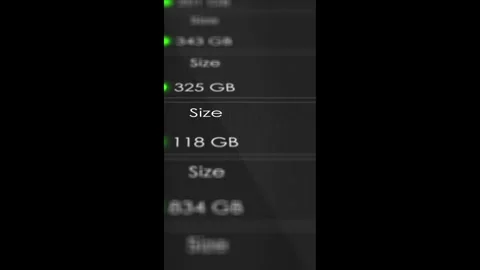 Database Server Lights Calculating Data Vertical Stock Footage 327106461