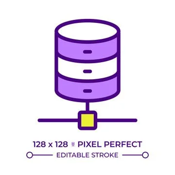 Database server line color icon イラスト素材