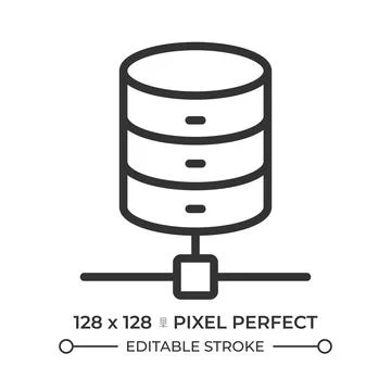 Database server line icon 스톡 일러스트