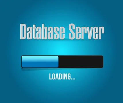 Database server loading bar sign Illustrazione stock