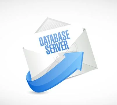 Database server mail sign illustration design イラスト素材