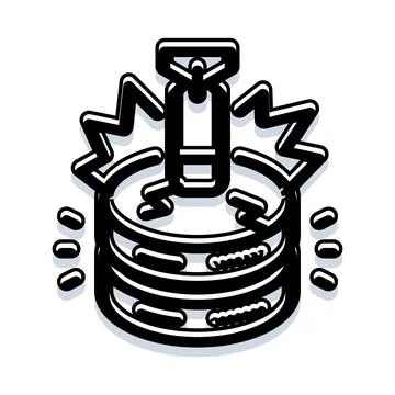 Database server maintenance and repair icon イラスト素材