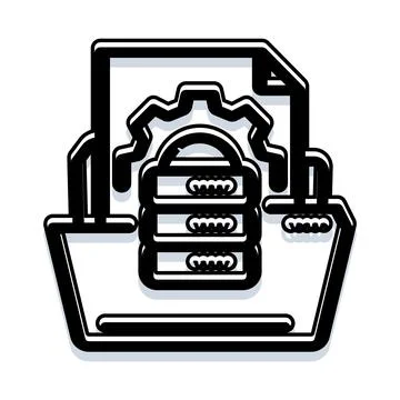 Database server management with document cloud storage Stock Illustration