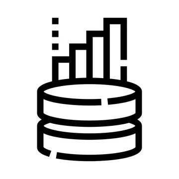 Database server managing data analysis and business growth イラスト素材