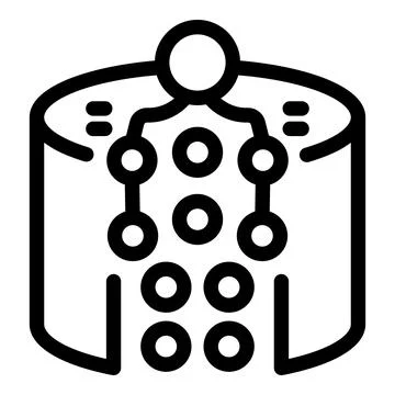 Database server managing data with connections icon Illustrazione stock