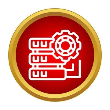Database server managing data management system operations Illustrazione stock