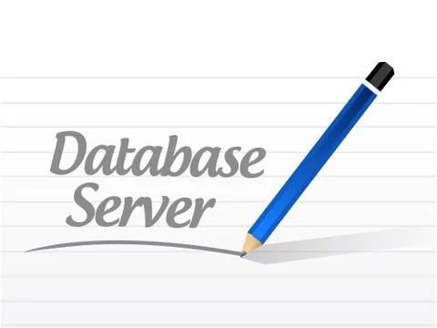 Database server message sign concept illustration 스톡 일러스트