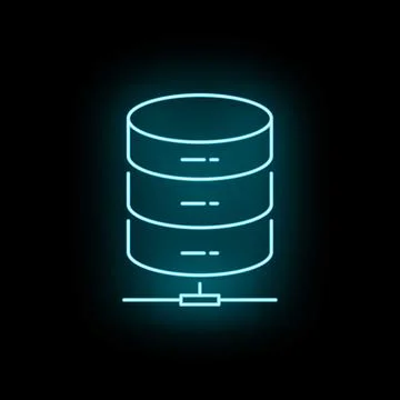 Database server network connecting data storage icon Illustrazione stock