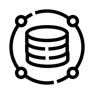 Database server networking with connected information nodes 库存插图