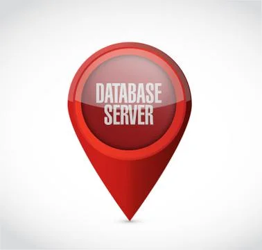 Database server pointer sign illustration design Stock Illustration