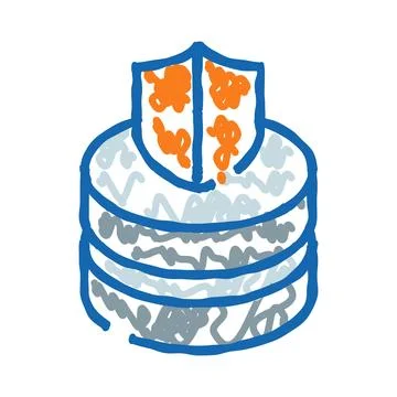 Database server protected by digital security shield イラスト素材