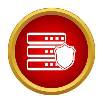Database server protection ensuring data security and privacy 库存插图