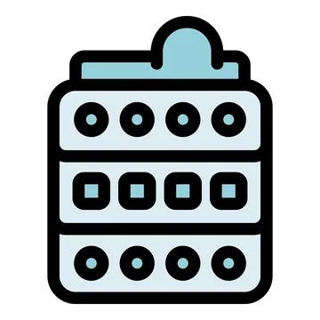 Database server rack with light blue background providing secure data storage 스톡 일러스트