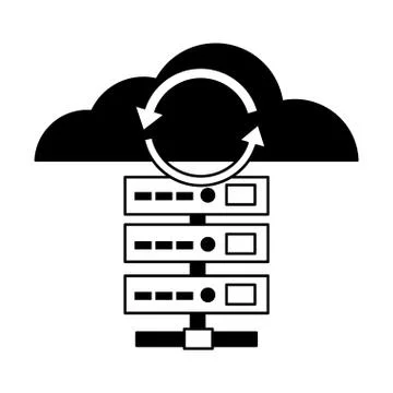 Database server reload cloud computing Stock Illustration