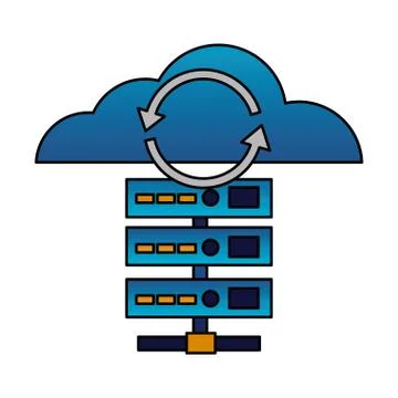 Database server reload cloud computing Stock Illustration