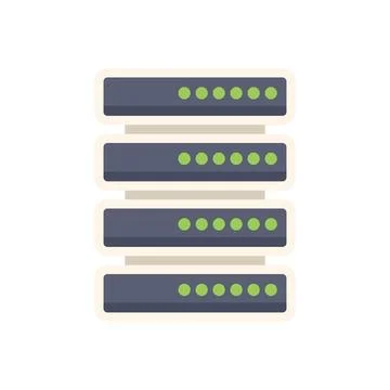 Database server is running and processing big data Stock Illustration