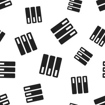 Database, server seamless pattern background. Business flat vector illustrati Stock Illustration