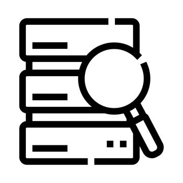 Database server searching data analysis icon concept 스톡 일러스트