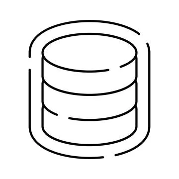 Database server stack with data storage computing icon Stock Illustration