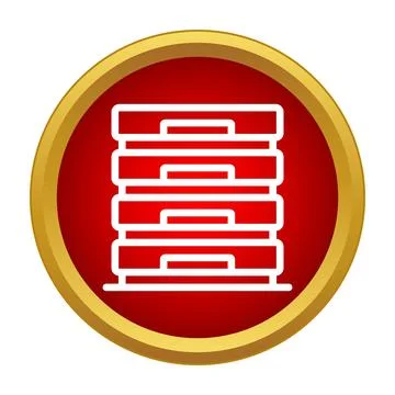 Database server stack data storage icon Illustrazione stock