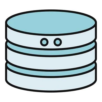 Database server stack hosting digital cloud data イラスト素材
