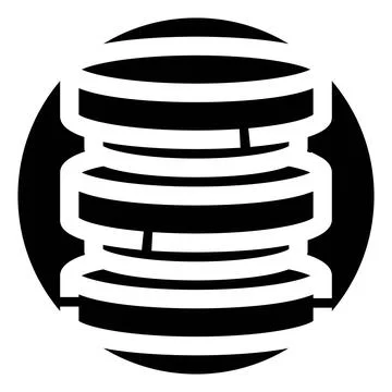Database server stack icon data storage イラスト素材