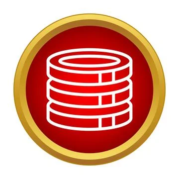 Database server stack icon storing digital information 스톡 일러스트
