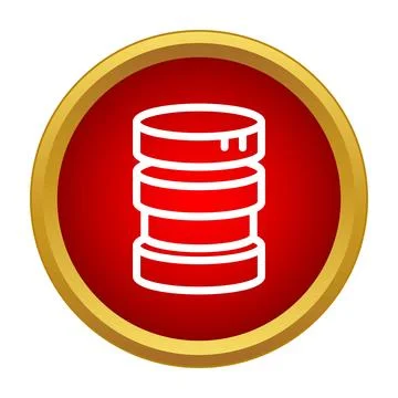 Database server stack icon storing digital information イラスト素材