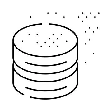 Database server stack sending information technology Illustrazione stock