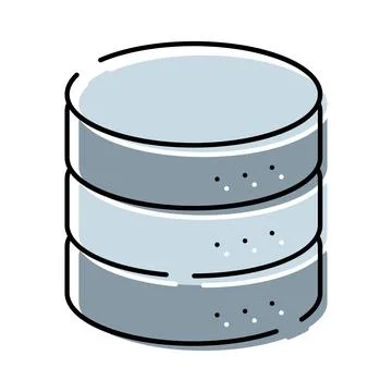 Database server stack storing digital information technology Stock Illustration