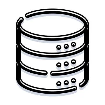 Database server stack storing digital information and data イラスト素材