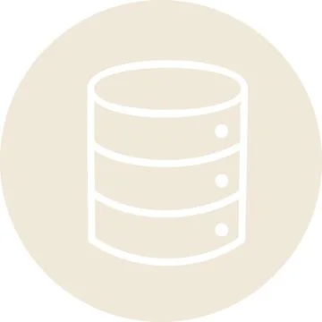 Database server storage and information icon Illustrazione stock