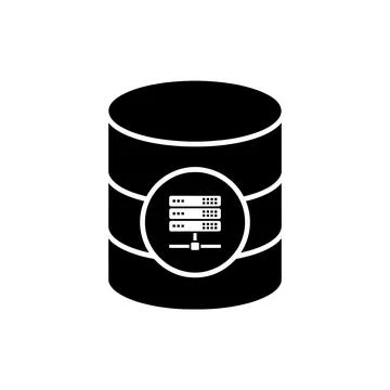 Database Server Storage Black Filled Style Icon Stock Illustration