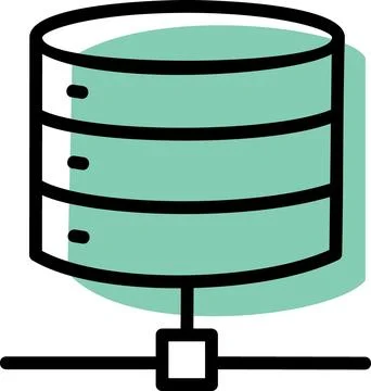 Database server storage management data icon イラスト素材