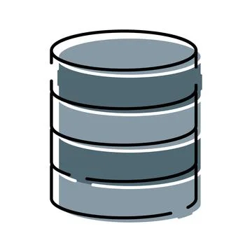 Database server storing digital data and information icon Stockillustratie