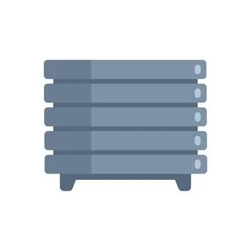 Database server storing digital information in data center Stock Illustration