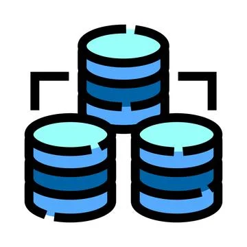 Database server structure processing big data information 스톡 일러스트