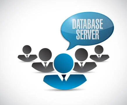 Database server teamwork sign illustration design イラスト素材