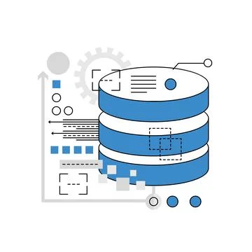 Database server technology Stock-Illustration