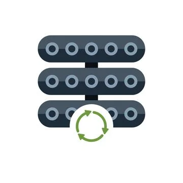Database server undergoing system backup and restore process 스톡 일러스트
