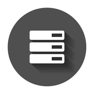 Database, server vector icon Illustrazione stock