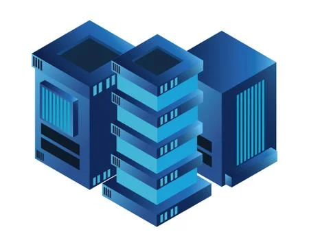 Database servers and computing technology Stock Illustration