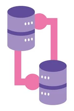 Database servers design Stock Illustration