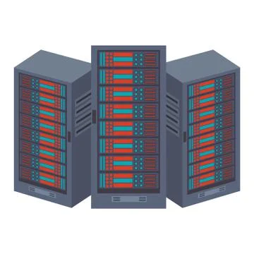 Database servers technology Stock Illustration