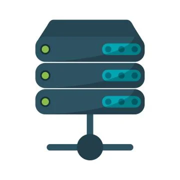 Database servers technology symbol Stock Illustration