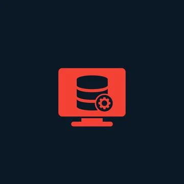 Database settings icon 스톡 일러스트